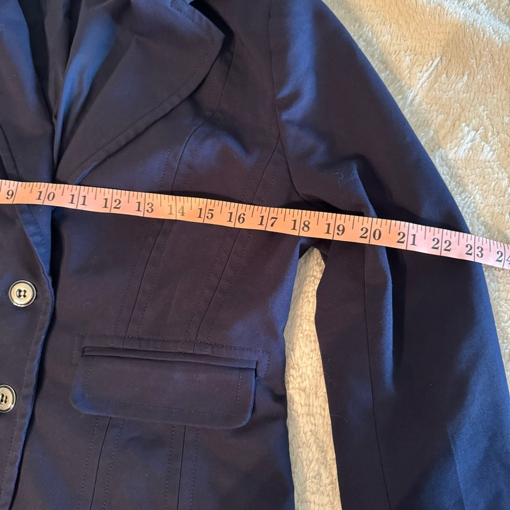 New York & Co. 7th Avenue Navy Blue Women's Blazer Jacket - Picture 3 of 9